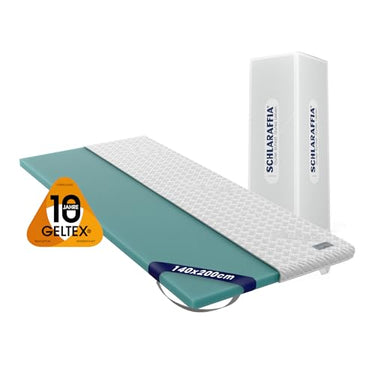 Schlaraffia Roll 'n' Sleep GELTEX Topper: Breathable gel topper with gel foam core, pressure-relieving and climate-regulating, washable and allergy-friendly, certified quality, 140x200 cm on sale